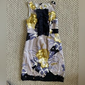 Anthropologie Leifsdottir Purple Floral Dress Size 2